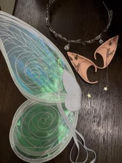 妖精 コスプレ 3点セット 羽根 耳飾り ティアラのサムネイル