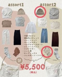 しまむらchocoハッピーバッグ マフラー帽子セットのサムネイル