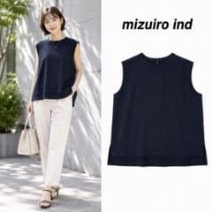 mizuiro ind ミズイロインド　クルーネックワイドベスト プルオーバーのサムネイル