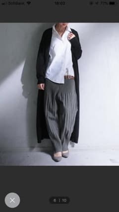 antiqua アンティカ プリーツパンツ グレーのサムネイル