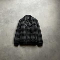 00s y2k archive acryl wool riders jacket - メルカリ