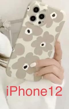 iPhone12ケース 花柄 ベージュのサムネイル
