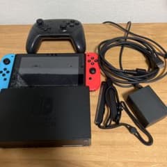 Nintendo Switch 本体 ネオンブルー ネオンレッド プロコン付き - メルカリ