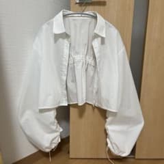 シャーリングショート SH ショート丈 シャツ ギャザーのサムネイル