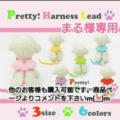 【まる様専用】天使の羽根付きハーネスリード Sサイズ ブルーのサムネイル