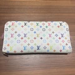 ルイヴィトン　長財布　白モノグラム　マルチカラー　内側ピンクのサムネイル