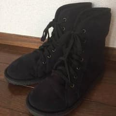 L 編み上げ ムートン風ブーツのサムネイル