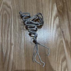 ラインストーン スネーク ヘアクリップ シルバーのサムネイル