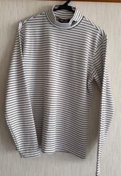 adidas モックネック ボーダー 長袖Tシャツのサムネイル