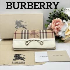 ✨希少✨BURBERRY 長財布 リボン レザー シャドーホース ノバチェック