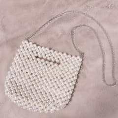 【ZARA】パールショルダーバッグ【パール】のサムネイル