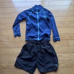 Ocean Pacificキッズ130cmラッシュガードネイビー/サーフパンツ黒のサムネイル