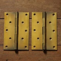 デッドストック 真鍮 蝶番 99×152mm 2枚 / 丁番 金具 家具 建具 - メルカリ