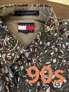 TOMMY HILFIGER 90s 長袖 シャツ 花柄　L  トミー　古着のサムネイル