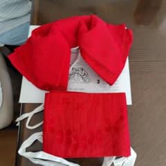 浴衣用 作り帯 赤 花柄のサムネイル