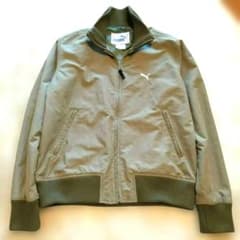 PUMA レディース ジャンパー Mサイズ ブルゾン カーキ/オリーブフルジップのサムネイル