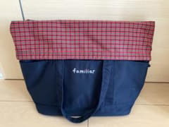 familiar マザーズバッグ ネイビー/赤チェックのサムネイル