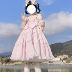 ロリータ ワンピース ドレス ピンク フリルのサムネイル