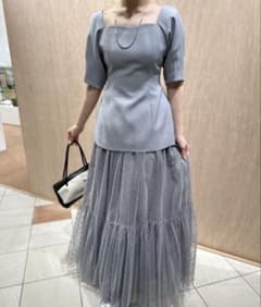CONSTRICTED TOP DOT TULLE SET DRESS - メルカリ