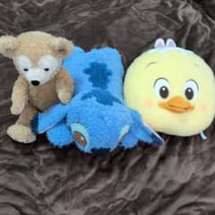 Disney Plush Toy Set (3 pieces): Duffy, Stitch, and Usapiyo