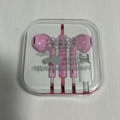 値引可 aeae イヤホン Lightning PINK ピンク ドット新品 - メルカリ