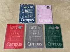 【新品】Starbucks Campus ノート 5冊セットのサムネイル