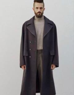 LIDNM Super140s OFFICER COAT チャコール L - メルカリ