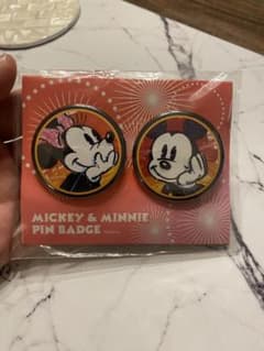 Disney ピンバッジ ミッキー＆ミニー 2個セット - メルカリ