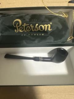k*a様 Peterson パイプ 黒 ベルシック銀巻　新品のサムネイル