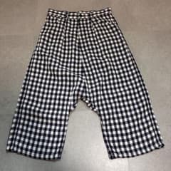 トリココムデギャルソン サルエルパンツ ワイド ギンガムチェック 変形