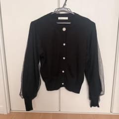 MAJESTIC LEGON チュール袖カーディガンのサムネイル