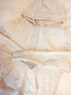 JiJi様専用◉オーガニックコットン裏毛パーカー　婦人Ｓ・生成 無印良品のサムネイル