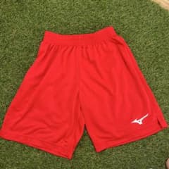 MIZUNO サッカー フットサル ハーフパンツ レッド 150のサムネイル