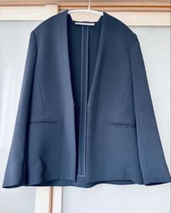theory luxe ノーカラージャケット ネイビー - メルカリ