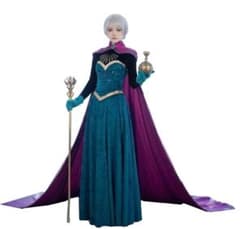アナと雪の女王 エルサ コスプレ衣装 ドレス マント付き発表会 セットSのサムネイル