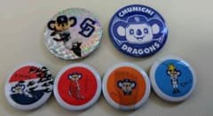 中日ドラゴンズ　ドアラ　缶バッチセットのサムネイル