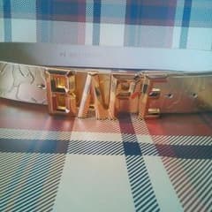 bape gold foil レザーベルト　セールのサムネイル