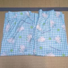Hello Kitty Angel カーテン 水色 チェック柄 ハローキティ - メルカリ