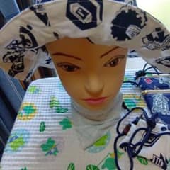 お祭り帽子　サコッシュセット　ハンドメイドのサムネイル