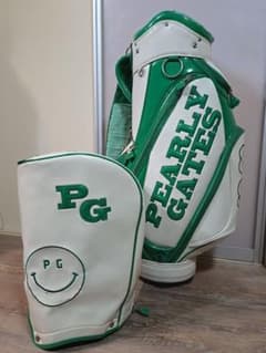 PEARLY GATES/パーリーゲイツ/キャディバッグ/グリーン×ホワイト