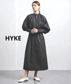 HYKE ハイク シャツワンピース マキシ丈 ギャザー バルーンスリーブ HYKE ハイク 極美品 シャツワンピース マキシ丈 ギャザー バルーン