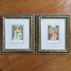 ミュシャ２点 「黄道十二宮（ゾディアック）」 「夢想」本物財団認定 アート ミュシャ2点 「黄道十二宮（ゾディアック）」 「夢想」本物財団認定