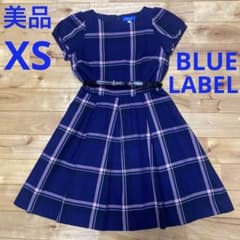 美品 XS BLUE LABEL ベルト付チェックワンピース - メルカリ