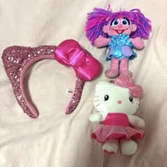 USJ ハローキティ カチューシャ アビー ぬいぐるみキーホルダー セットのサムネイル