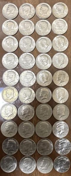 １９７１年以降(白銅貨)ケネディハーフダラー６１枚(内２１枚建国２００周年記念)のサムネイル