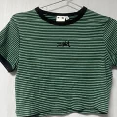 ストライプ クロップドTシャツ 半袖のサムネイル