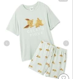 【ポケモンスリープ】カビゴン 接触冷感プリントTシャツ＆ショートパンツセット ポケモンスリープ】接触冷感プリントTシャツ＆ショートパンツセット