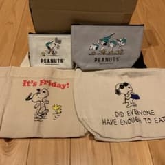 エビフライ様専用！！！！スヌーピーミニトートバッグ×2、スヌーピーミニポーチ×2のサムネイル