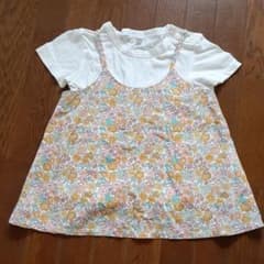 Tシャツ　花柄キャミソール　2枚セット　90センチ　女の子のサムネイル