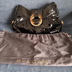 BVLGARI ハンドバッグ エナメル ブラックのサムネイル
